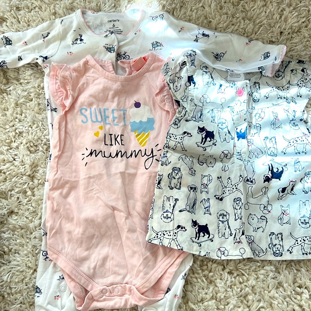 *6 Piece* Infant Girls 6-12 Month Bundle (Carter’s, Koton, Various Brands)